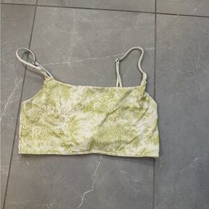 Anthropologie Green Floral Camisole